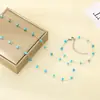 Cadena de Cuentas Estilo Minimalista de Fábrica Collar para Clavícula de Mujer Diseño de Nicho Acero Inoxidable Vidrio Resina Juego Ajustable