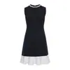Vestido de Verano Estilo Francés Marca S 2026 con Escote Adornado con Perlas, Volantes, Cintura Ceñida y Falda de Cola de Pez
