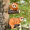 Lâmpada de Fibra de Vidro e Resina Estilo Chinês para Pátio Escultura de Animal Raccoon Simulada ao Ar Livre Iluminação de Ambiente