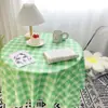 Tecido de Fundo Branco de Gaze Fresca com Renda Floral Coreana para Cobrir Mesa