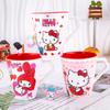 Vajilla infantil Dibujos animados creativa melamina con tapa taza infantil bebé taza recta imitación porcelana resistente a caídas asa taza de leche