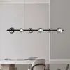 Lustre de Restaurante Nórdico de Luxo Leve de Alta Gama Moderno Simples Criativo Designer Lustre para Sala de Estar Jantar Bar Lâmpada Longa em Tira