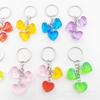 Llavero con colgante de amor transparente de color, oferta especial de Amazon, llavero sencillo con forma de corazón, colgante para bolso.