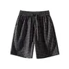 Nuevos shorts casuales de verano a cuadros con cordón para hombres y mujeres, modernos, a la moda, versátiles, holgados, sencillos y elegantes