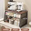 Máquina de Café Pequena para Casa Batedor de Leite Rack de Armazenamento Chá Saquinhos de Chá Grãos de Café Nozes Rack de Armazenamento Camadas com Divisórias