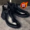 Sapatos de couro Sapatos masculinos de cano baixo Primavera e Outono Estilo britânico Retro Casual Sapatos de couro Botas Martin masculinas da moda Botas de couro Botas de trabalho Botas de tornozelo masculinas