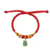 Pulsera de Hilo Rojo Hecha a Mano para el Año del Zodiaco, Producto Terminado Tejido a Mano, Cuerda Roja para la Paz y la Alegría, Pulsera de Estilo Nuevo, Regalo para Pareja
