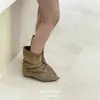 Botas Vaqueras Western de Retazos Retro para Mujer, Otoño 2026 Nuevas Botas de Montar de Caña Ancha de Uso Bidireccional, Botas de Caballero con Tacón Grueso y Punta Cuadrada
