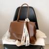 Bolso de Moda de Celebridad de Internet Gran Capacidad Textura de Color Puro Bolso de Mano Nuevo Estilo 2025 Estilo Femenino Bolso Tote de Hombro Cruzado
