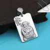 Colgante Dios de la Riqueza de Plata Esterlina 999 para Hombre y Mujer Plata Francesa Antigua Sencillo Personalidad Moda Retro Colgante Estilo Étnico Joyería de Plata