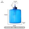 Bolsa de água macia esportiva com elemento filtrante, bolsa de água macia para exterior, dobrável, bolsa de água para corrida cross-country, copo de água portátil de 2000ml