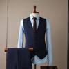 Conjunto de Terno Masculino para Noivo, Casamento e Padrinhos, Traje Formal de Negócios, Estilo Coreano, Terno Preto de Três Peças, Sensação de Alto Padrão