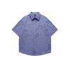 Camisa azul a cuadros de marca japonesa NotBrand de verano para niño, camisa holgada de manga corta CS95218