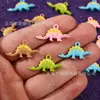 Aleación de Zinc Pintura Mini Modelo de Dinosaurio Artificial Colgante Cadena para Teléfono Móvil Llavero Accesorios de Joyería DIY Colgante