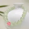 Pulsera de Cristal de Fresa y Jade Hetiano Natural para Mujer, Pulsera de Cuentas de Transferencia de Agua Transparente, Regalo de Vacaciones y Cumpleaños para Mamá y Novia