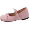 2025 Nova Primavera e Outono Soft Bottom Bean Shoes com Saia Sapatos de Balé Francês Noite Sapatilhas Mary Jane Sapatos Femininos