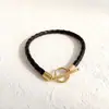 Nueva oferta especial: Pulsera de cable de acero de titanio de moda popular europea y americana, de alta calidad, que conserva el color, versátil, para hombres y mujeres