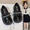 Zapatos negros de cuero para niña estilo británico, nuevos zapatos infantiles primavera y otoño 2026, zapatos de princesa para niña pequeña, zapatos de vestir, mocasines