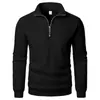 2026 Moletom Casual Meia-Zip com Gola Alta Transfronteiriço Tendência Simples Solto Tamanho Grande Fleece da Amazon Moletom Masculino