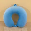 Almohada de Espuma Viscoelástica de Color Sólido en Forma de U, Almohada Redonda de Viaje para el Cuello, Almohada de Espuma Viscoelástica en Forma de U al por Mayor con Impresión de Logo