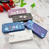 Moda Retro Miopia Óculos Ópticos Case Estudante Óculos Case Imprimível logotipo Square Jet Painted Glasses Case
