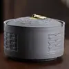 Cinzeiro de Areia Roxa WG6Q com Tampa Anti-Cinzas Médio Cerâmica Sala de Estar Escritório Extinção de Fumaça Acessórios Retro para Casa