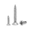 Parafusos Auto-atarraxantes Ka com Cabeça Escareada Cruzada Aço Inoxidável 304 Parafuso Auto-atarraxante de Cabeça Chata Ponta Afiada Parafusos Auto-atarraxantes Ka M2/M3/M4
