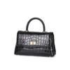 2025 Nuevo Bolso de Mujer de Cuero de Cocodrilo Siamés Bolso de Cuero Genuino Tendencia de Moda Bolso de Mano para Mujer Bolso Bandolera de Hombro Lote