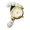 Reloj de mujer de cuarzo perla, nuevo, elegante y con estilo, de venta caliente, pulsera redonda ajustable libremente para estudiantes mujeres, al por mayor