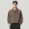 Sudadera Pesada Nueva Otoño/Invierno 2026 para Hombre, Cuello Solapa, Media Botonadura, Manga Larga, Corte Holgado, Versátil para Viajar, Venta al por Mayor