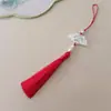 Guanshan Yue recomienda abanico de ácido acético con borla de 18 cm marcapáginas con pincho de perla linterna accesorios para ropa Hanfu cheongsam infantil