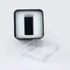 Caja para reloj negra sin imprimir-caja cuadrada-caja para artículos de uso diario, largo * ancho * alto: 76*76*76mm