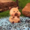 Muñeco Estéreo de Capibara Adornos Accesorios de Resina Capibara Llavero Creativo Colgante Material de Pegamento de Crema DIY
