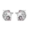 Chegada nova vermelho- olho dragão brincos moda temperamento embutido diamante vermelho forma dominadora design exclusivo correspondência elegante