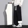 Pantalones Gruesos Forrados de Polar para Hombre en Invierno, Pantalones Deportivos Casuales Cálidos de Lana de Cordero, Pantalones de Chándal Versátiles de Moda