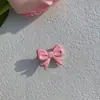 Pinza para el pelo con lazo rosa esmerilado, pinza BB mini pequeña, pinza para el pelo de niña, simple, todo-partido, accesorio para el cabello