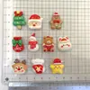 Desenho Animado Novo Boneco de Neve de Natal Presente Alce Acessórios de Resina Cola Cremosa Capa de Celular Grampo de Cabelo Material para Joias