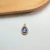 Acessórios para Joias DIY Banhado a Cobre Cor Dourada Alta Retenção de Cor Zircônia Microcravejada Pendente de Gota de Oito Cores Brincos Pingente de Brincos