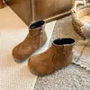 Botines Cortos de Moda para Niños 2026 Otoño/Invierno Nuevos Botines Cortos Retro con Cremallera Lateral para Niñas Color Sólido Versátiles Cómodos Botas Martin