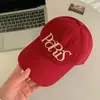 Gorra de Béisbol Bordada con Letras Nueva 2026 para Mujer, Morado, Primavera y Verano, Protector Solar Simple, Transpirable, Circunferencia de Cabeza Grande, Morado de Moda
