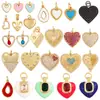 M18 L26 K07 Accesorios para joyería DIY colgante de cobre puro colgante pequeño luna triángulo corazón de melocotón redondo marca