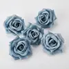 10 colores cabeza de flor de rosa de perfume simulación tela de seda cabeza de flor de rosa hecha a mano DIY sombrero tocado material de decoración de pared de flores