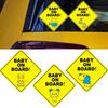 Bebê a bordo Desenho Bebê Adesivo de Carro Refletivo Dicas para Vidro Traseiro Bebê no Carro Decoração Adesivo de Carro