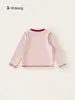 Bangxuan Huzhou Zhili Roupa Infantil Camiseta de Manga Longa para Bebê Rosa Camiseta Básica para Meninas Maçã Infantil Blusa de Gola Redonda