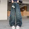 Jeans para niños estilo workwear, pantalones de pierna ancha para niños y niñas, pantalones largos rectos holgados para niños mayores, modelo primavera/otoño 2026