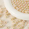 4-10mm Pérola Imitação de Vidro Alto Brilho Furo Reto Contas Soltas Artesanal DIY Pulseira Colar Acessórios de Joias Materiais para Miçangas