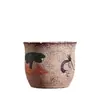 10 Macetas de Cerámica Mediterránea de Tamaño Mediano para Uso Doméstico, Macetas Creativas de Cerámica de Barro Rojo Vintage de Textura Gruesa, Macetas al Por Mayor