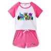 Traje de verano 2023 para niños y niñas, pantalones cortos de bebé, camiseta de manga corta, pantalones cortos, traje deportivo informal de dos piezas para niños