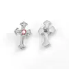 Brincos Cruzados Retro de Titânio F136 Zircônia Unhas de Lábio Liga de Titânio G23 Joias para Piercing Unhas do Osso da Orelha Unhas da Cóclea