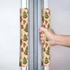 Luvas de Natal Rosas com Alça Transfronteiriças Capa Protetora de Porta de Geladeira para Eletrodomésticos de Casa Lava-louças Tampa Decorativa para Atmosfera Festiva